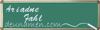 Ariadne Fahl Visitenkarte